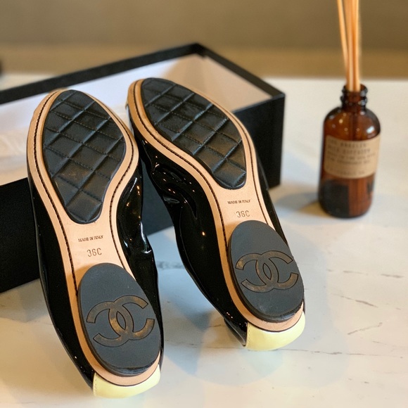 Black Chanel Flats Size 36C - Picture 4 of 4